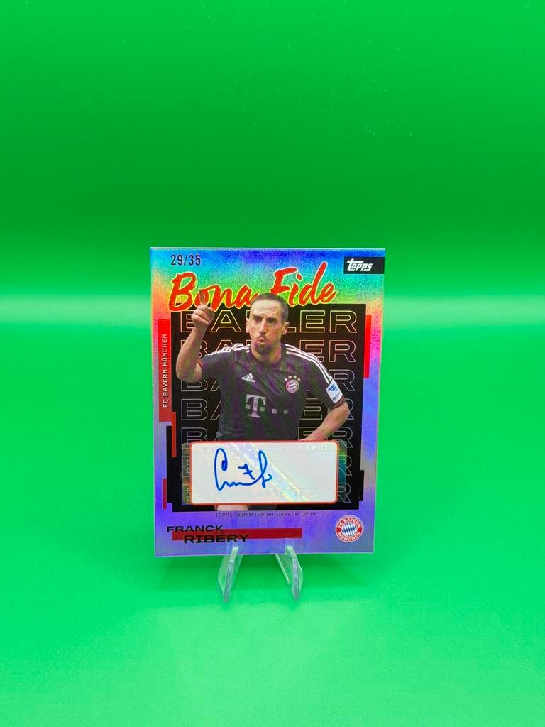 Topps 2025-26 Bona Fide Baller Bayern Frank Ribery /35 Auto, Ophalen of Verzenden, Zo goed als nieuw, Meerdere plaatjes