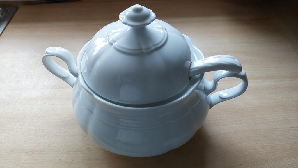 Soepterrine met pollepel en sauspan., Antiquités & Art, Enlèvement