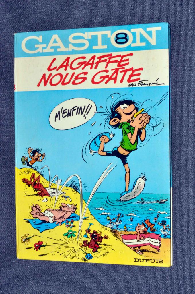 GASTON LAGAFFE bd No. 8 (1970) dos rond, Envoi, Gaston ou Spirou, Comme neuf, Livre ou Jeu