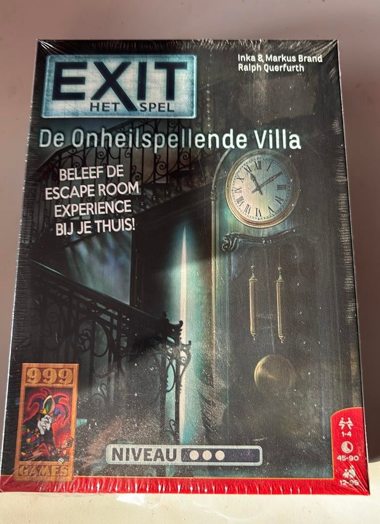 Exit het spel ‘de onheilspellende villa’, Ophalen, Nieuw, 999 Games