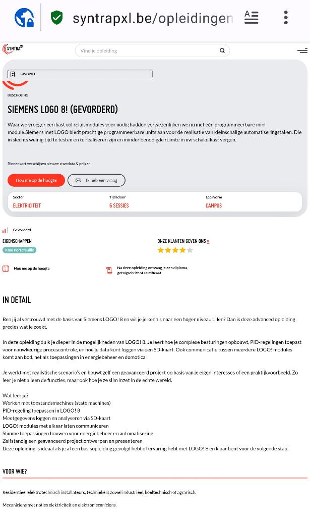 Siemens Logo cursussen...., Hobby en Vrije tijd, Elektronica-componenten, Ophalen of Verzenden, Nieuw