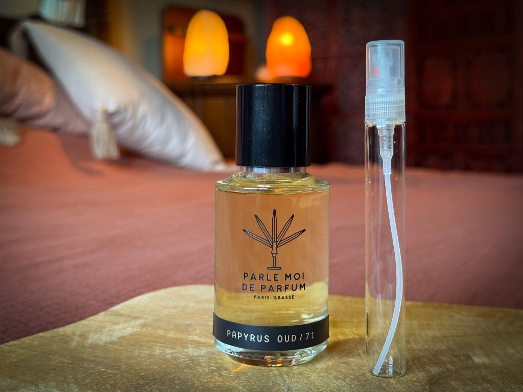 Parle moi de parfum - Papyrus Oud 71 sample/decant, Handtassen en Accessoires, Uiterlijk | Parfum, Zo goed als nieuw, Ophalen of Verzenden