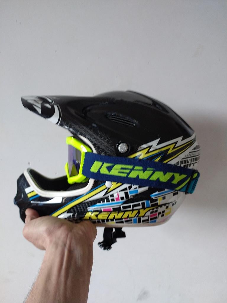 Gebruikte Kenny bmx helm xxs+bril, Ophalen