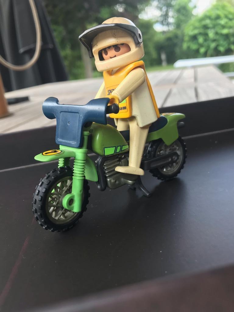 vintage geobra Playmobil set nr. 3301 Motocrosser 1987, Enlèvement ou Envoi, Utilisé, Ensemble complet