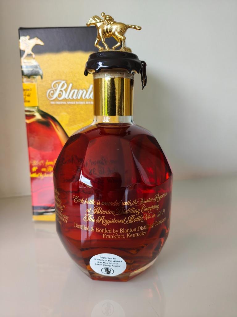 Blanton's Gold, by LMDW, Bottle 219, Barrel 539, Stopper L, Verzamelen, Wijnen, Nieuw, Overige typen, Noord-Amerika, Vol, Ophalen of Verzenden