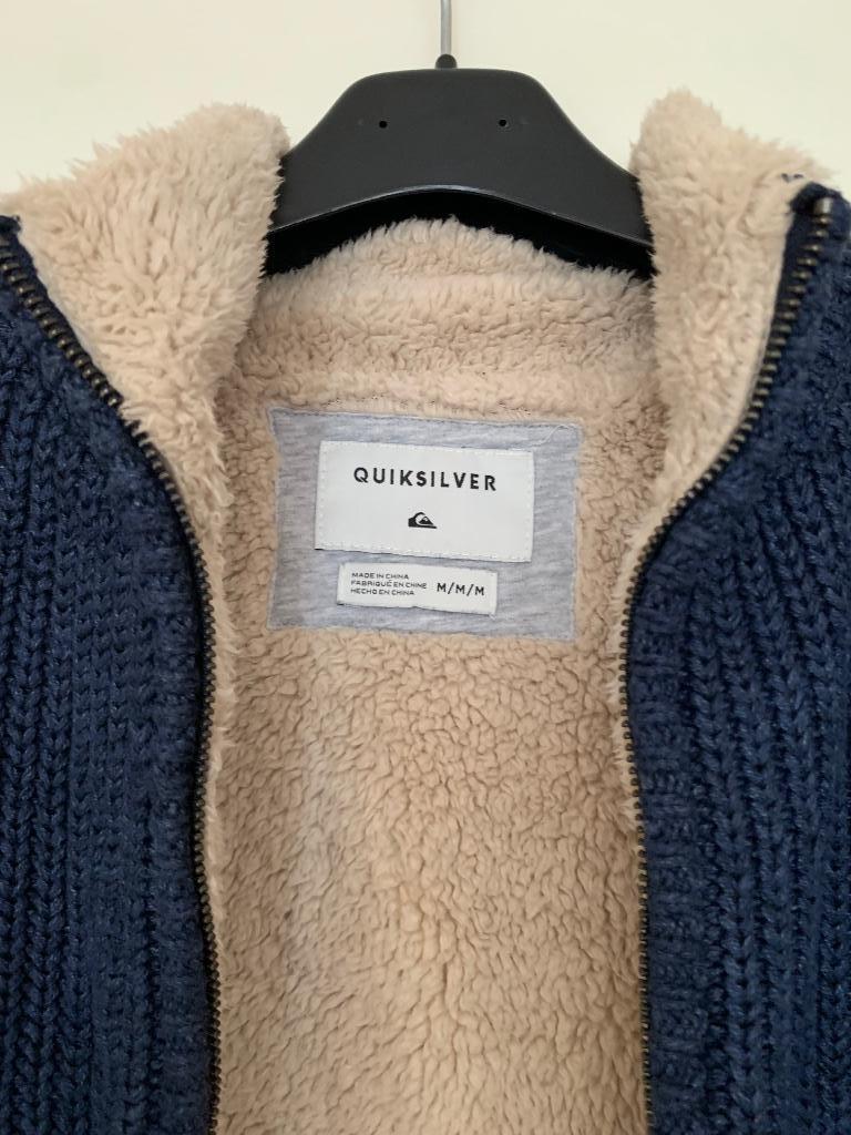 Pull/veste chaud zippe doublure polaire Quiksilver t.M/L, Ophalen, Zo goed als nieuw, Blauw, Quiksilver
