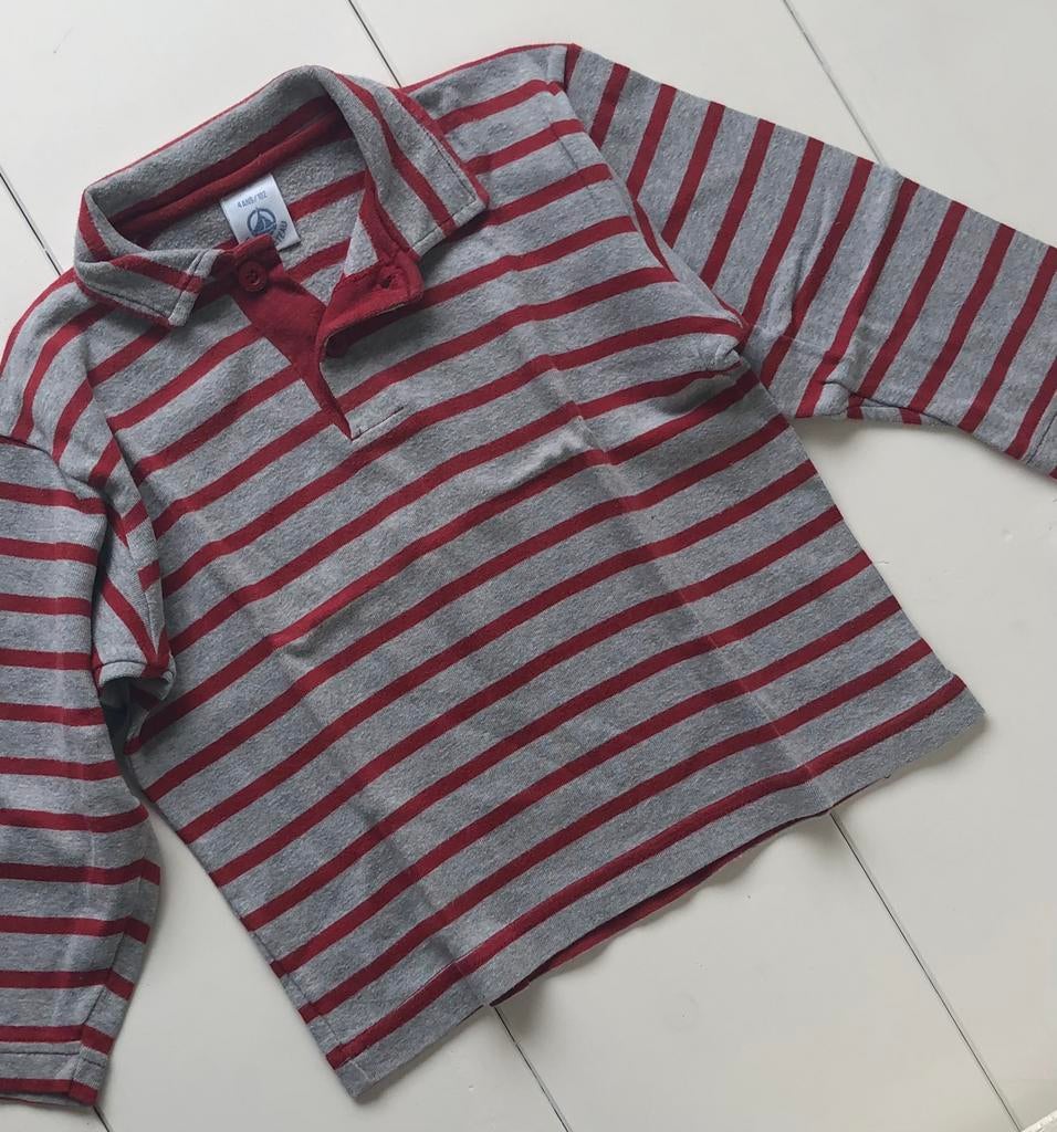 longsleeve polo shirt Petit Bateau 104, Gebruikt, Ophalen of Verzenden, Petit Bateau, Shirt of Longsleeve