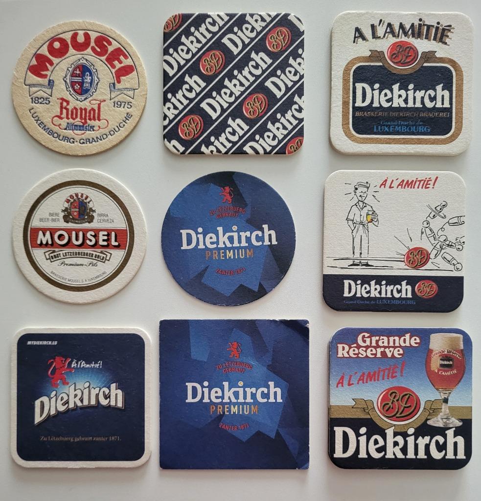 bierkaartjes Diekirch premium Luxembourg Mousel bierviltjes, Enlèvement ou Envoi, Comme neuf, Sous-bock, Autres marques