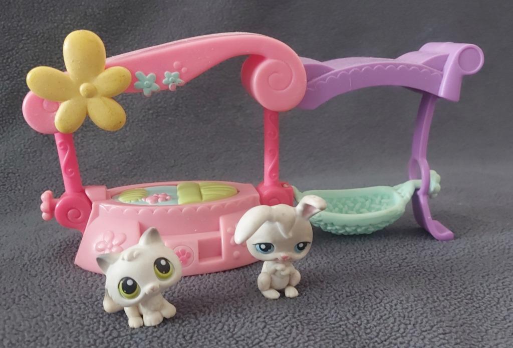 Littlest Pet Shop, konijn (#99) + katje (#100), Ophalen, Gebruikt