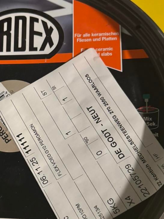 Flex  voeg voor badkamertegels  G10 premium pergamon 5kg, Ophalen, Nieuw