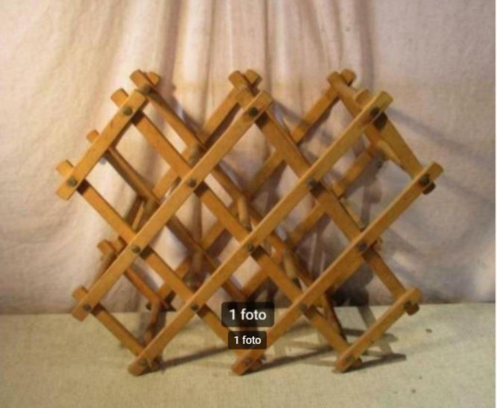 Mooi Houten Wijnrek in Harmonica-vorm - 10 flessen, Ophalen of Verzenden, Zo goed als nieuw