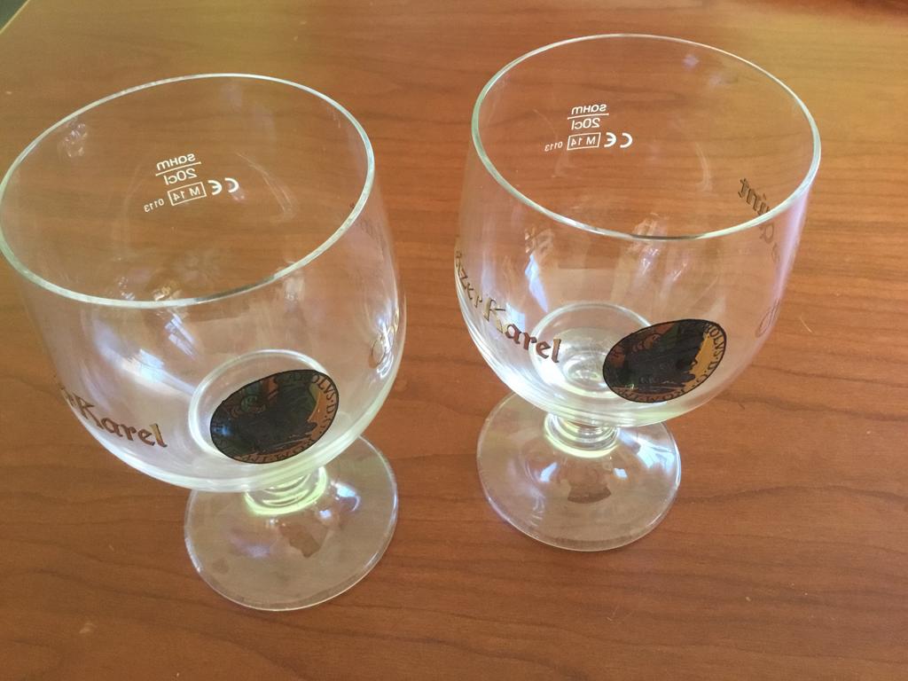 KEIZER KAREL BIERGLAZEN en enkele andere bierglazen, Ophalen, Zo goed als nieuw