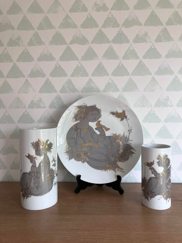 Rosenthal & Bjorn Wiinblad - 2 vazen en 1 Bord, Enlèvement