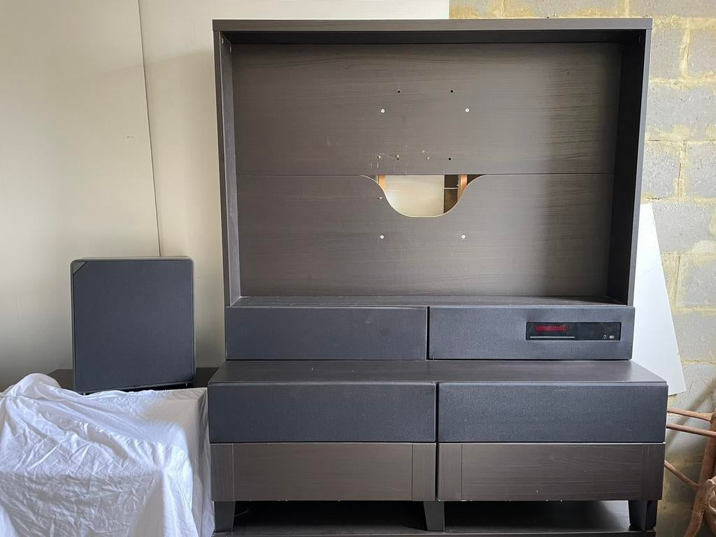 Meuble TV avec lecteur DVD intégré et woofer, Enlèvement, Utilisé