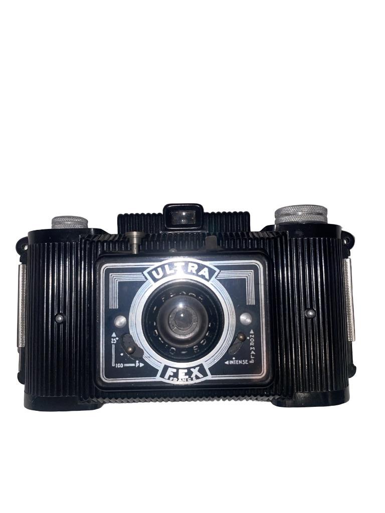 Ultra Fex telescopische camera — Fex — bakeliet Frankrijk, Verzamelen, Foto-apparatuur en Filmapparatuur, ., 1940 tot 1960, Ophalen of Verzenden