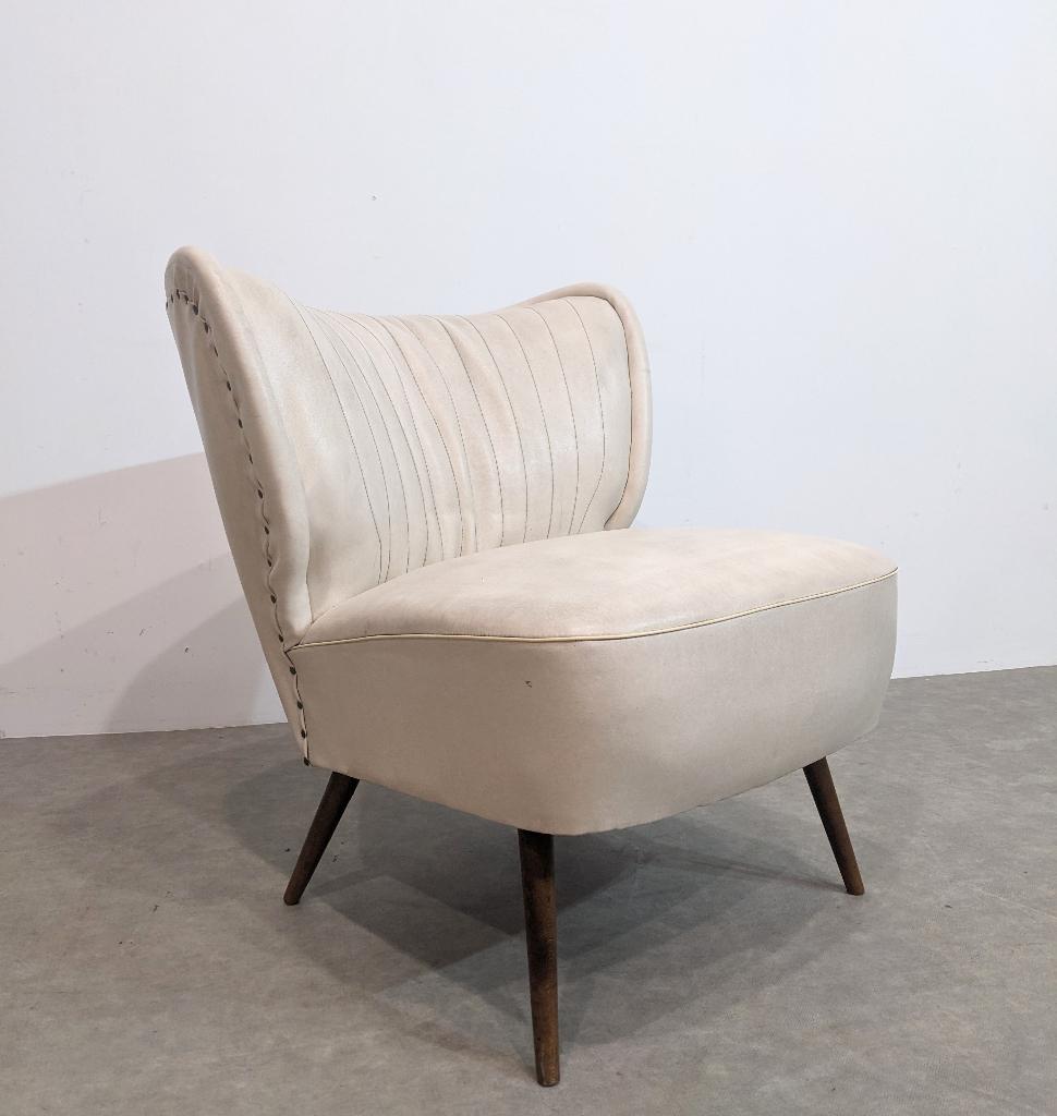 Joli fauteuil vintage cocktail blanc, Enlèvement