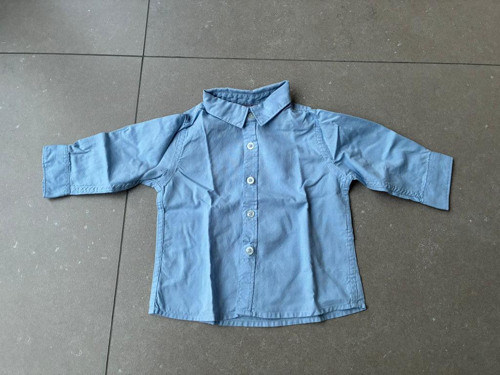 Lichtblauw hemdje van Zara (Maat 68 / 3-6 maand), Enfants & Bébés, Vêtements de bébé | Taille 68, Garçon, Enlèvement ou Envoi