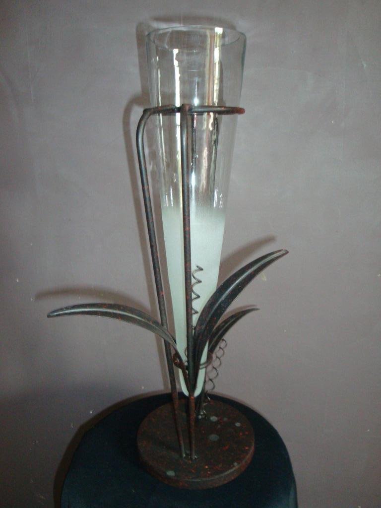 vase, Moins de 50 cm, Enlèvement ou Envoi, Verre, Utilisé