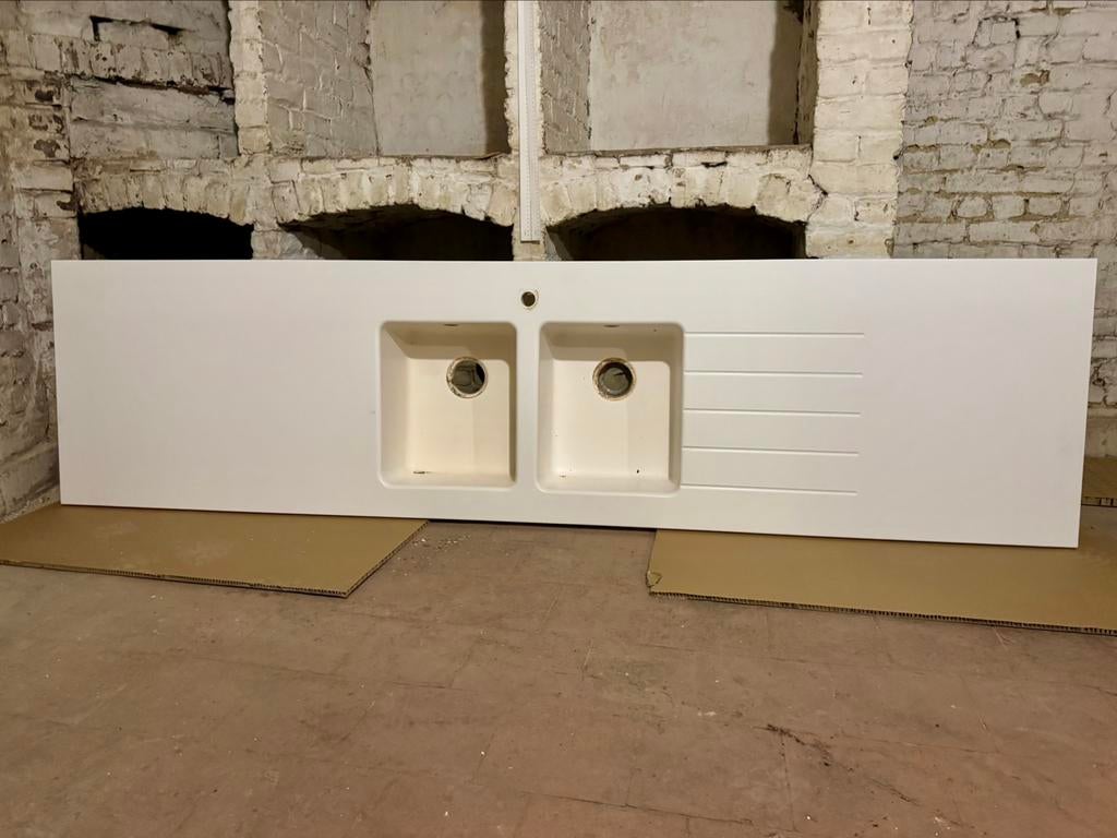 EVIER DE CUISINE/PLAN DE TRAVAIL SUR MESURES, Maison & Meubles, Cuisine | Éléments de cuisine, Utilisé, 200 cm ou plus, 50 à 75 cm