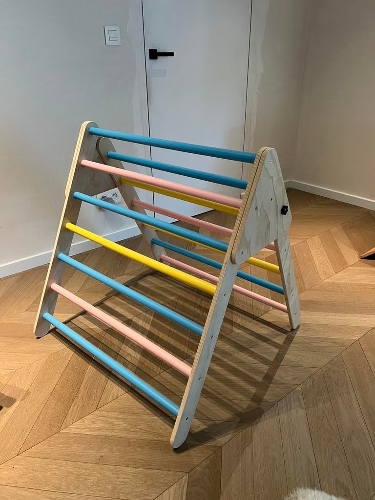 Buxibo Houten Klimrek Naturel - Montessori Speelgoed - 74x60, Kinderen en Baby's, Ophalen, Gebruikt