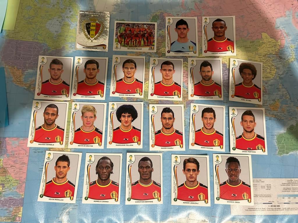 Panini Belgique « Coupe du monde des Diables Rouges 2014 », Enlèvement ou Envoi, Comme neuf, Plusieurs autocollants