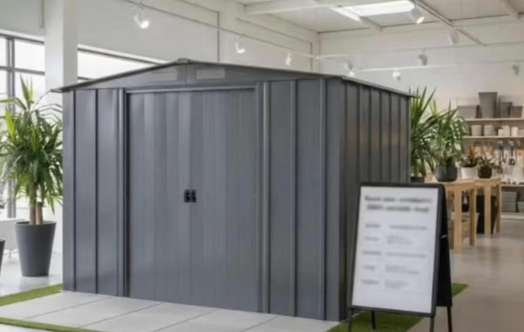 Tuinhuis in metaal 4,98 m², Tuin en Terras, Tuinhuizen, Ophalen, Gebruikt, Metaal, Tuinhuis