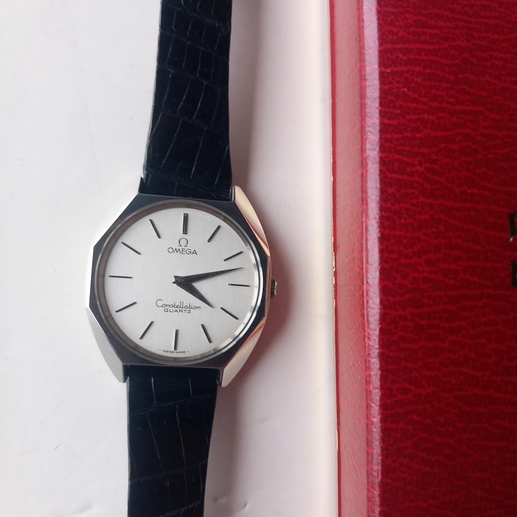 Omega Constellation Vintage Octagon Silver Quartz, Ophalen of Verzenden, Zo goed als nieuw, Omega