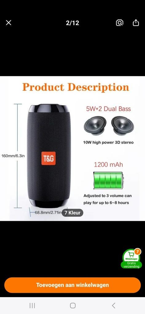 T&G, Audio, Tv en Foto, Actiecamera's, Ophalen of Verzenden, Zo goed als nieuw