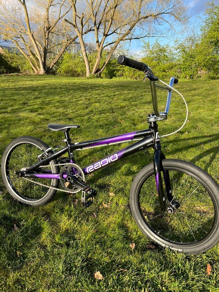 BMX RADIO xenon pro XL zwart/paars, Ophalen, Gebruikt, Aluminium, Stuur 360° draaibaar