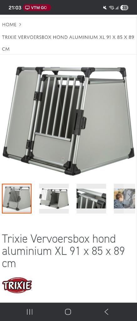 Vervoersbox hond XL, Ophalen, Nieuw