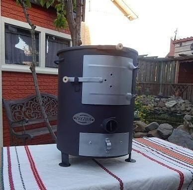 Houtkachel Mini, BBQ, kookkachel (set) of terraskachel, Tuin en Terras, Buitenkeukens, Ophalen of Verzenden, Nieuw, Vrijstaand