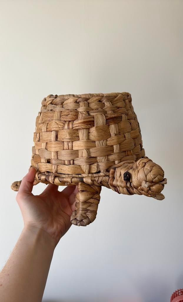 schilpad bloempot rotan, Ophalen, Zo goed als nieuw