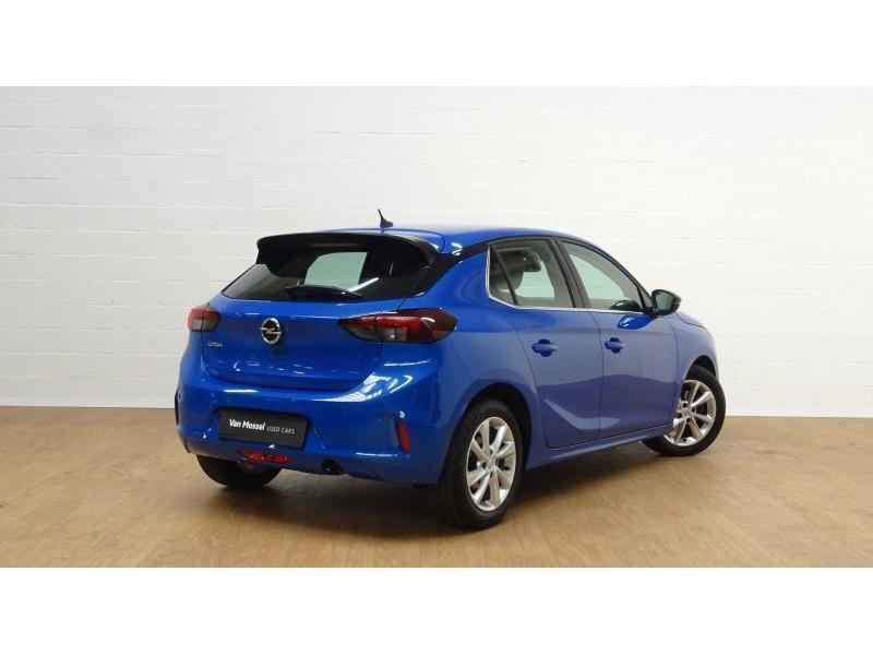 Opel Corsa 1.2T Elegance automaat+Appla carplay+camera+zetel, Auto's, Stof, Gebruikt, Blauw, Bedrijf