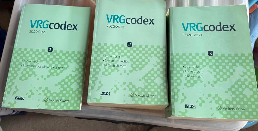 VRG Codex 2020-2021 3 delen, Boeken, Wetenschap, Ophalen of Verzenden