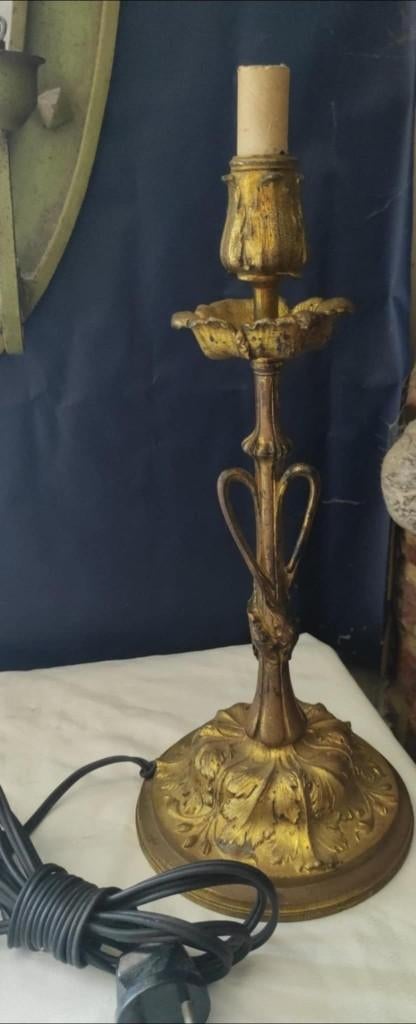 lampe de table art deco, Maison & Meubles, Moins de 50 cm, Enlèvement ou Envoi, Utilisé, Métal