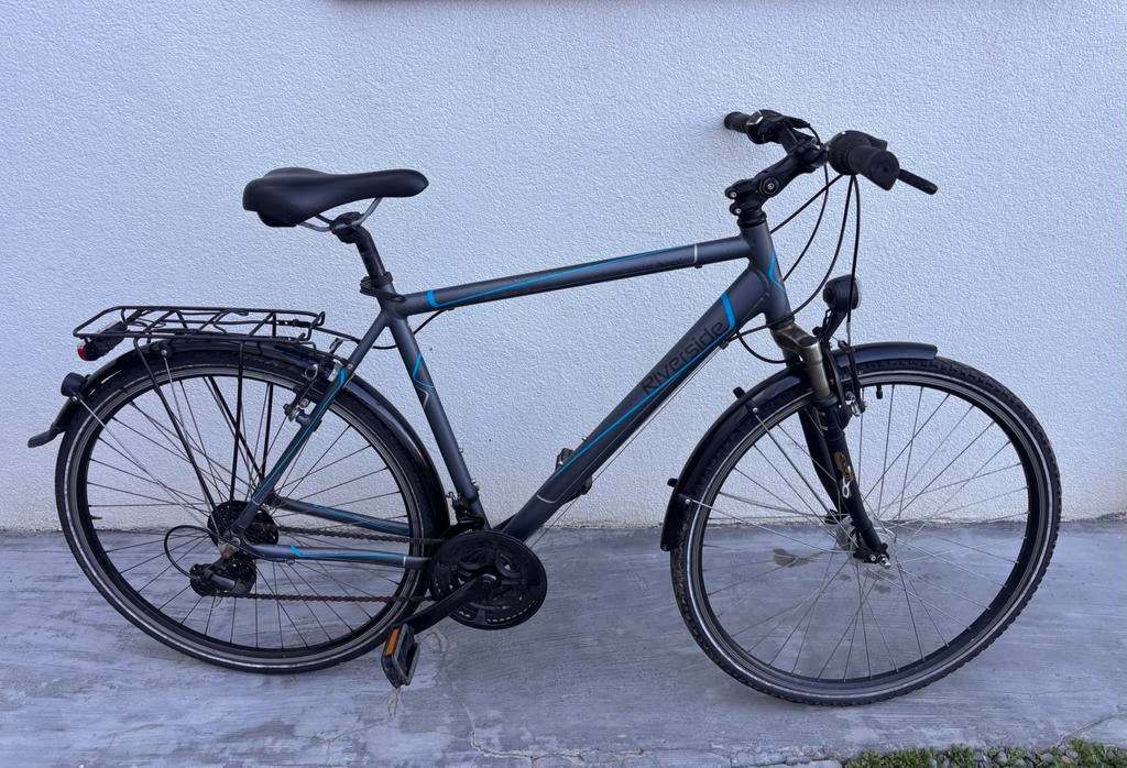 Herenfiets, Minder dan 10 versnellingen, Vering, 49 tot 53 cm, Zo goed als nieuw