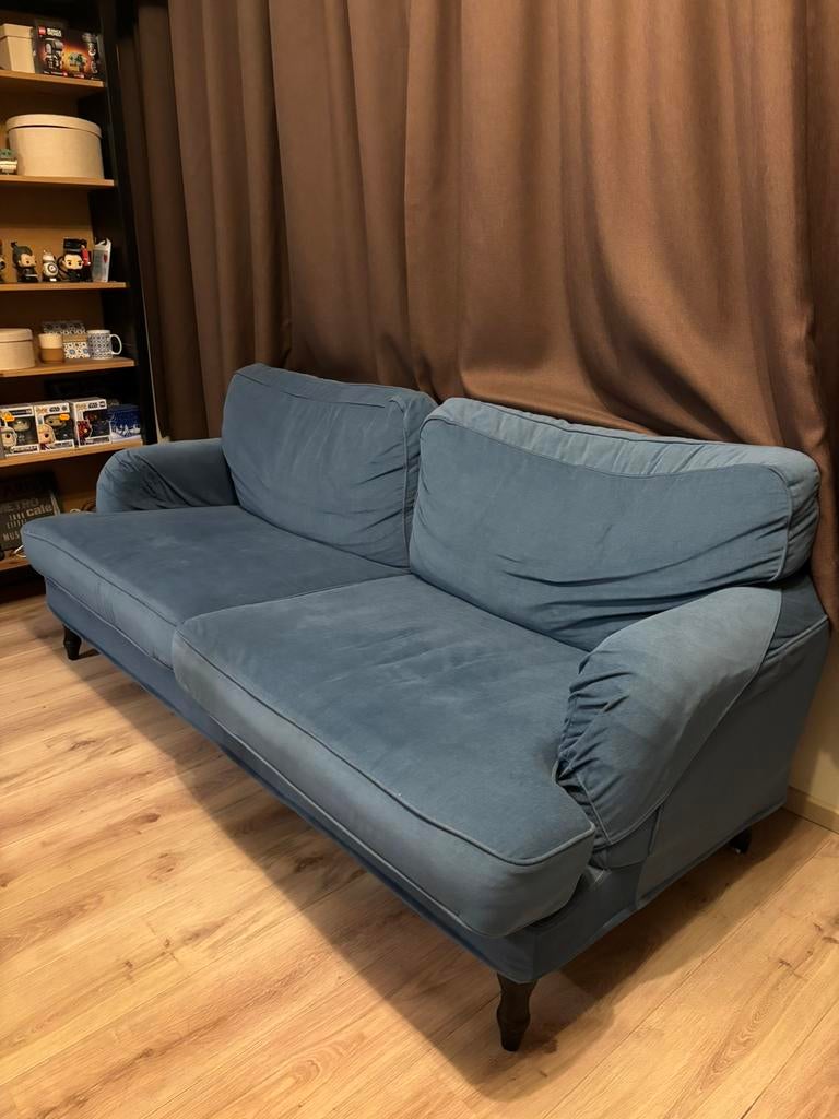 IKEA STOCKSUND 3-zitsbank – blauw – €110, Enlèvement, Comme neuf, Bleu