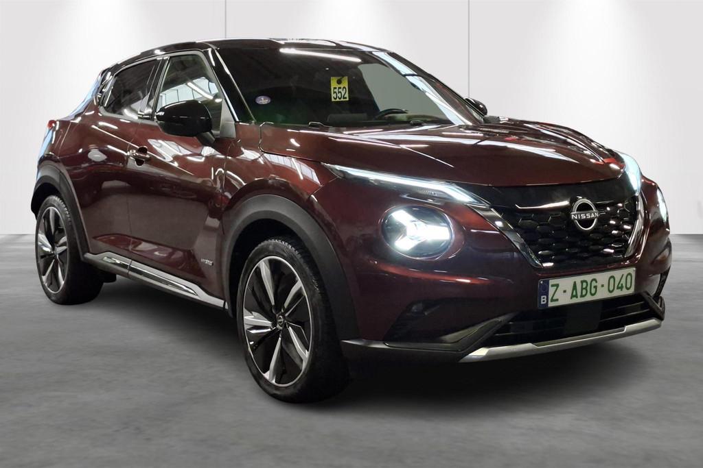 Nissan Juke Hybrid-AUT-Cam-Carplay-Airco-Sensoren, Auto's, Nissan, Stof, Gebruikt, 4 cilinders, Bedrijf