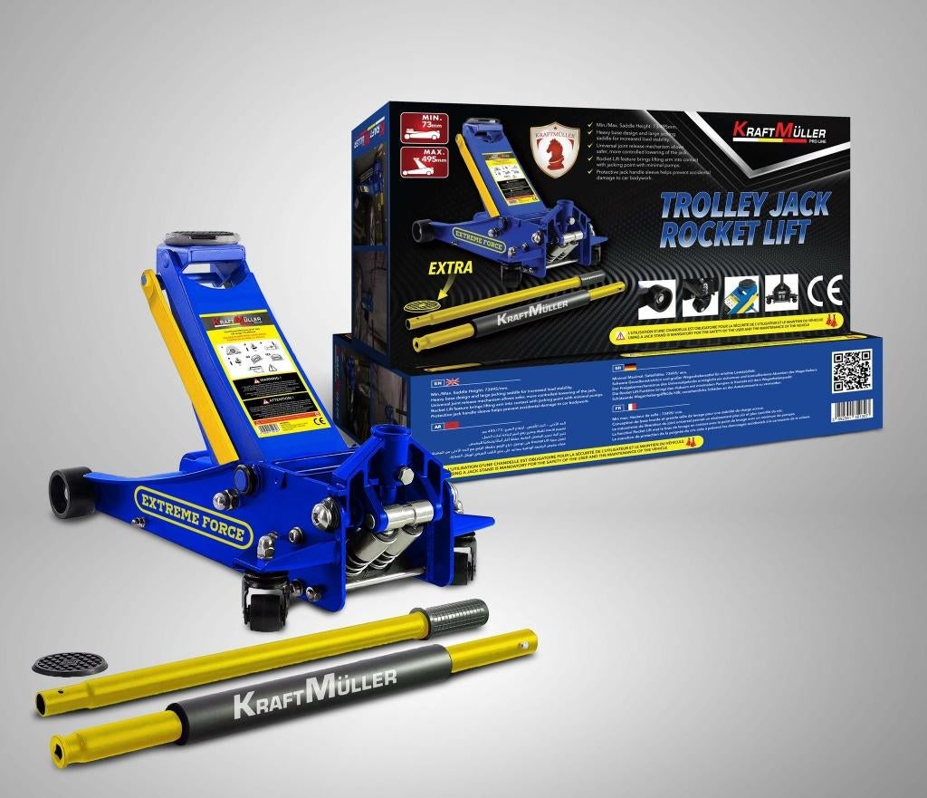 krik low profile 3 ton twin pomp, Auto diversen, Krikken, Ophalen of Verzenden, Nieuw, Hydraulisch, Garagekrik