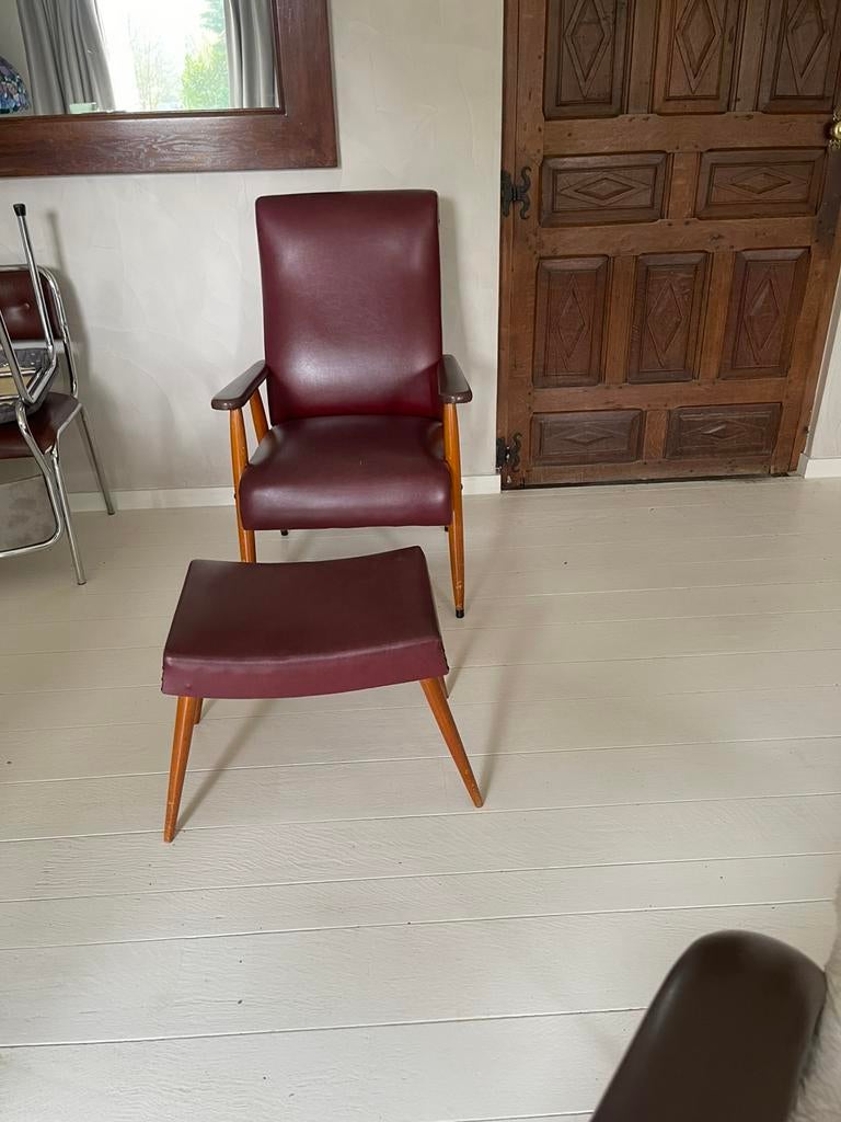 Retro relax zetel, Moins de 75 cm, Enlèvement, Utilisé, Bois