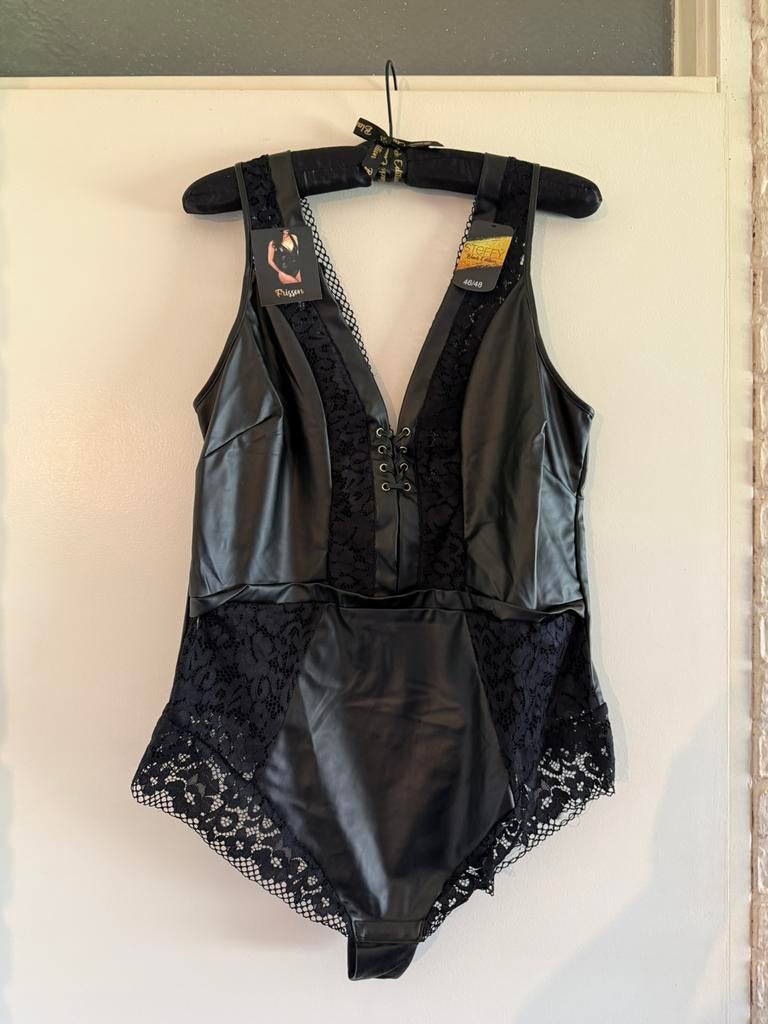 Kinky Fetish wetlook bodysuit L, Verzenden, Nieuw, Maat 42/44 (L)