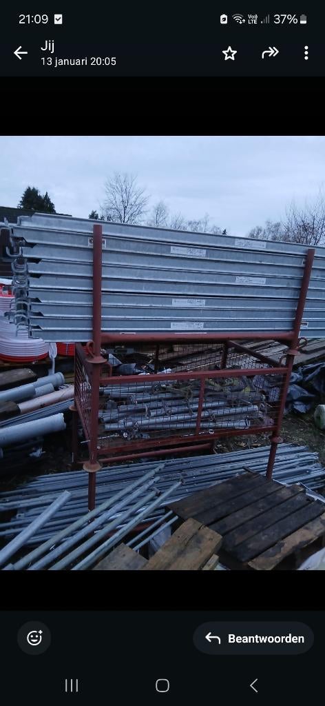 Steiger, Doe-het-zelf en Bouw, Steigers, Zo goed als nieuw, Gevelsteiger, 5 meter of hoger, Ophalen