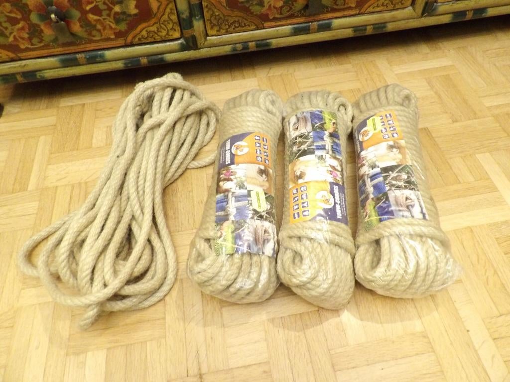 Touw 10mm - 20 meter - 4 stuks - legertent, Collections, Objets militaires | Général, Enlèvement