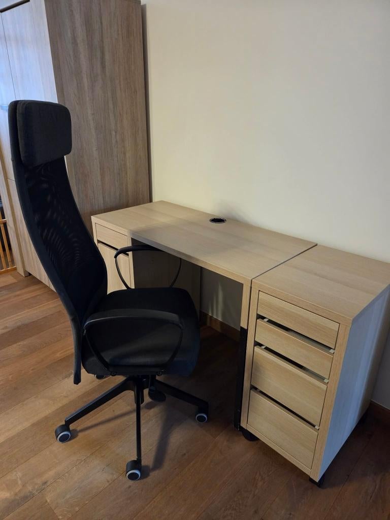 Volledige bureauset: Stoel, bureau en ladeblok, Maison & Meubles, Maison & Meubles | Autre, Utilisé, Enlèvement