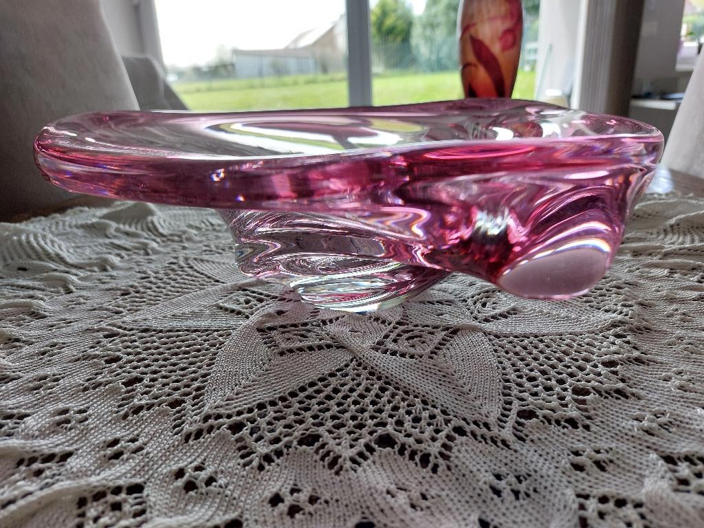 Middelste tafel van Val Saint Lambert, Antiek en Kunst, Antiek | Glaswerk en Kristal, Ophalen of Verzenden