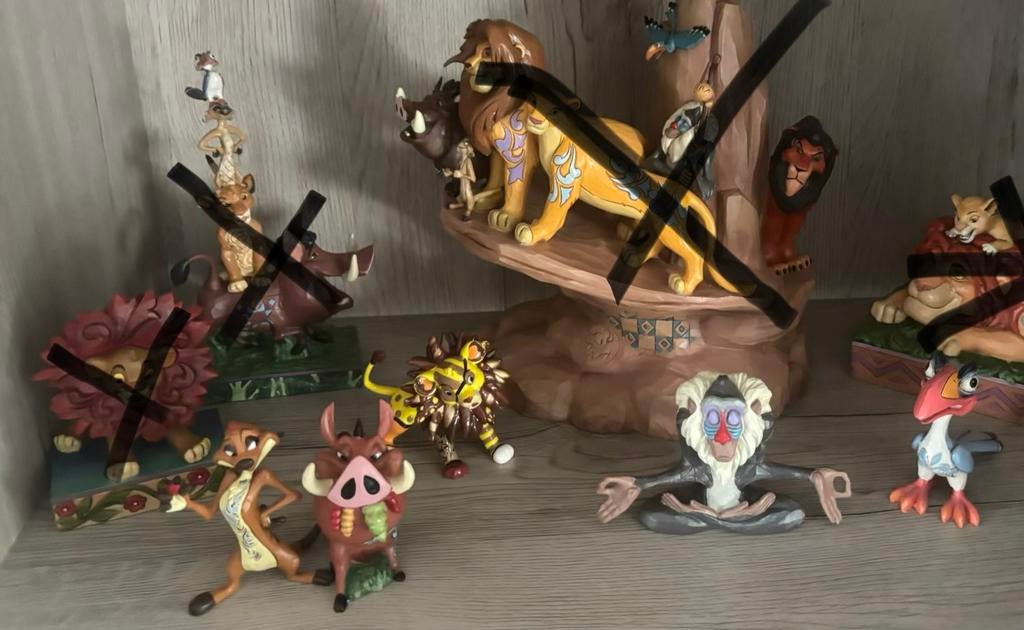 4 beelden Disney traditions de leeuwenkoning, 1 britto beeld, Verzamelen, Ophalen, Leeuwenkoning of Jungle Boek, Nieuw, Beeldje of Figuurtje