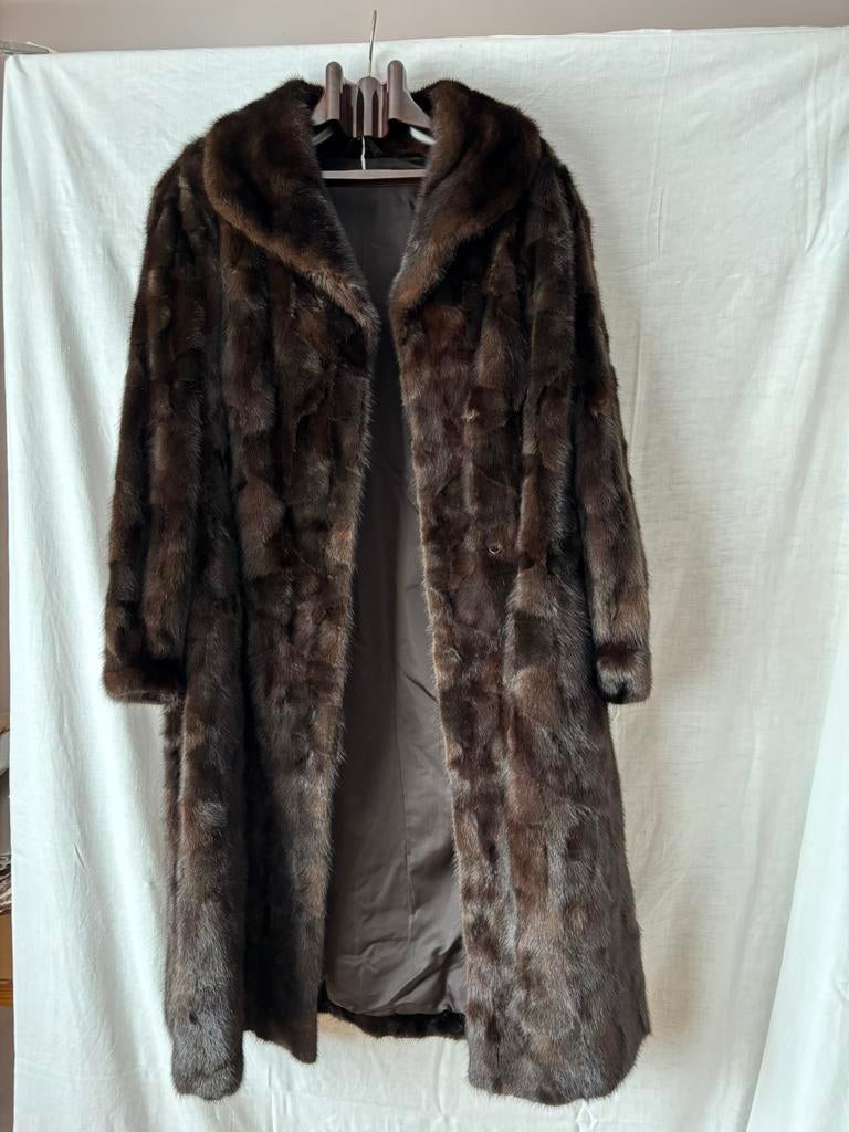 Echte nerts mantel, donkerbruin, perfecte staat, Kleding | Dames, Jassen | Winter, Ophalen, Zo goed als nieuw, Maat 36 (S), Bruin