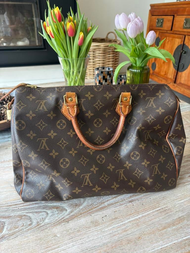 Speedy 35 Louis Vuitton, Ophalen of Verzenden, Gebruikt, Bruin