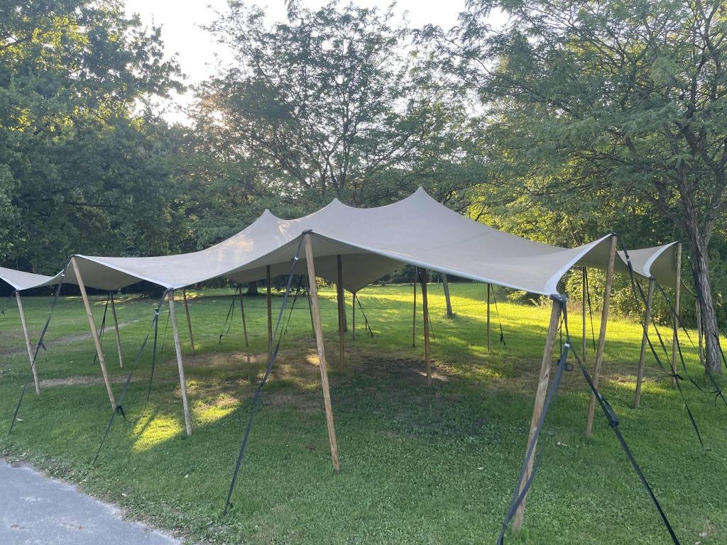 Stretchtent te huur — 10 x 12 m, Hobby en Vrije tijd, Ophalen of Verzenden