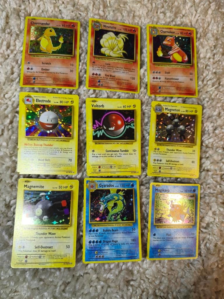 Set van 9 Pokémon-kaarten, Ophalen of Verzenden, Zo goed als nieuw